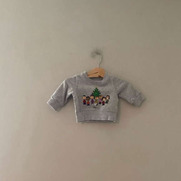 ADD ON FOR $16‎ Peanuts Christmas sweatshirt 3-6M H&M Jamie Kay Zara - Picture 1 of 2